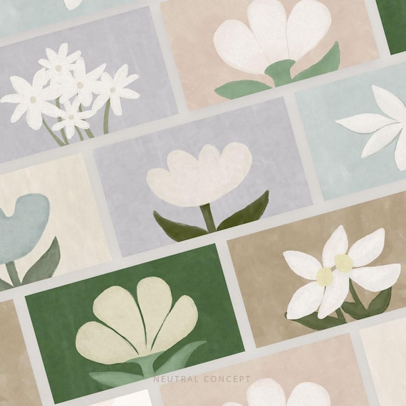 Floral Desktop Wallpaper Bundle: Abstract Botanical Laptop Background (Digital Download)