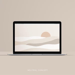 Boho Sun Desert Landscape Desktop Wallpaper, Sunny Laptop Background (Digital Download) image 5