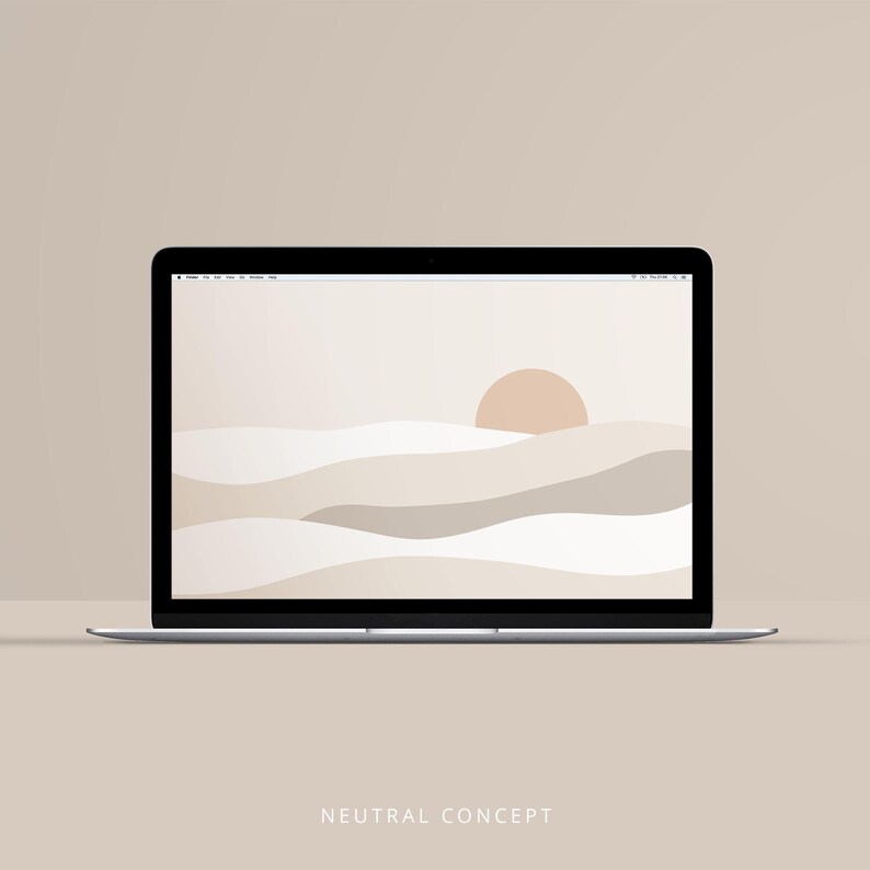Boho Sun Desert Landscape Desktop Wallpaper, Sunny Laptop Background (Digital Download) image 5