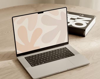 Blumen Tapete | Warmer neutraler Laptop Hintergrund (Digitaler Download)