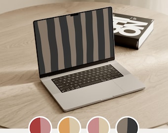 Striped Desktop Wallpaper: Minimalist Abstract Laptop Background (Digital Download)