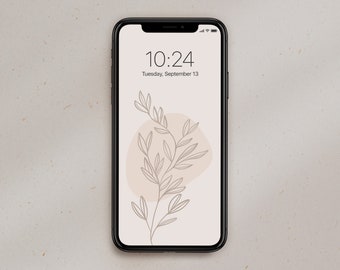 Floral Phone Wallpaper | Pink Botanical iPhone Background (Digital Download)