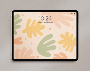 Abstract Ipad Wallpaper | Pastel Tones Organic Tablet Background (Digital Download)