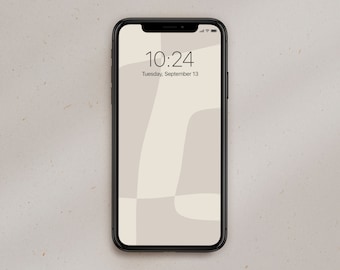 Esthétique Téléphone Fond d’écran Neutre Minimaliste Iphone Écran d’accueil Arrière-plan | Téléchargement instantané