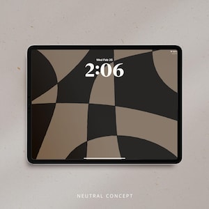 Abstract iPad Wallpaper: Warm Neutral, Modern Brown & Black (Digital Download)