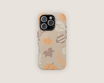 Neutral Fall iPhone Case: Minimalist Pumpkin Cozy Autumn Samsung Phone Case