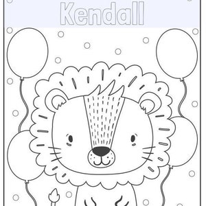 Editable Birthday Coloring Pages