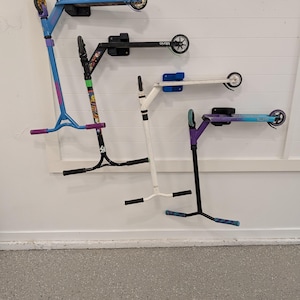 Wall-Mount Kick Scooter Hanger – Organizer Rack for Kids’ Scooters – Indoor Garage Storage Hook