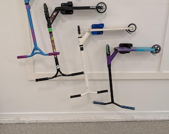 Wall-Mount Kick Scooter Hanger – Organizer Rack for Kids’ Scooters – Indoor Garage Storage Hook