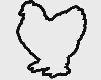 Brahma Hen Clay Cutter Mold | Custom Chicken Shape Frame | 3D Printed Ceramic Slab Cutter | Feathered Feet Hen Mold