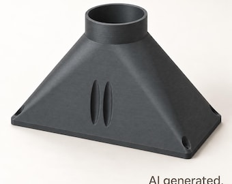 3D Printed Dual 120mm Fan to 3 Inch Duct Adapter, PLA Hose Connector