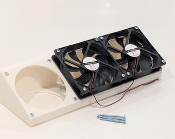 Multi-Fan Fan Bracket | 30 Degree Angled Mount | PLA | Custom Cooling & Ventilation Solution