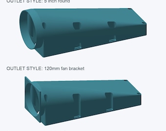 3D-Printed Triple Fan Side Vent – 5 Inch Hose or 120mm Bracket (Choose Style & Color)