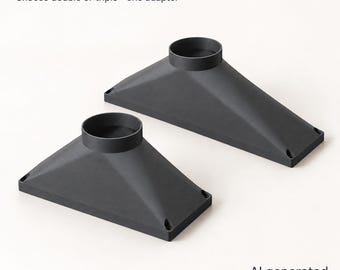 120mm Fan to 4 Inch Top Duct Adapter, Double or Triple PC Fan Shroud