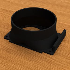 200mm (7.9&quot;) Round Fan Shroud with Wall Mount – 3D Printed, One-Piece Design