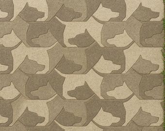 Tessellation Dog-Shaped Concrete Paver Mold – 3D Printed Garden Stepping Stone Form