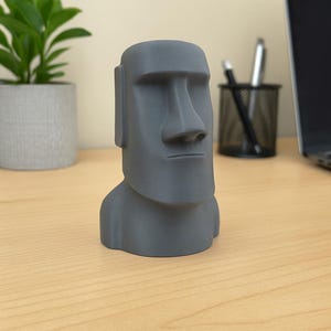 Moai head - Easter Island - 4 inch tall desk sculpture