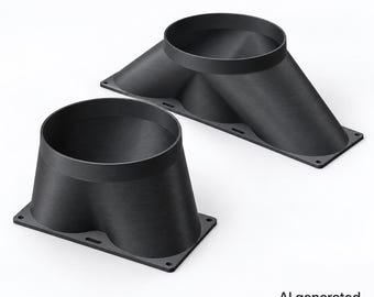 Douple or Triple 120mm  or 140mm Fan to 8" Duct Adapter: PC Cooling