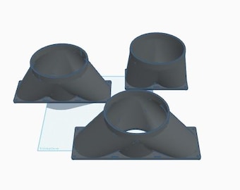 Douple or Triple 120mm  or 140mm Fan to 8" Duct Adapter: PC Cooling
