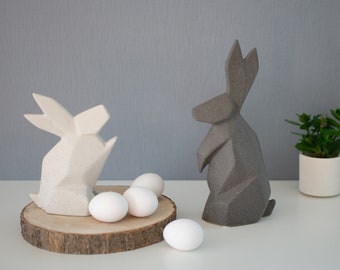 Figurine de lapin de Pâques en céramique, figure de lapin en céramique comme décoration de Pâques moderne, figure décorative pour Pâques, décoration de printemps, comme décoration d’œuf de Pâques, décoration de Pâques