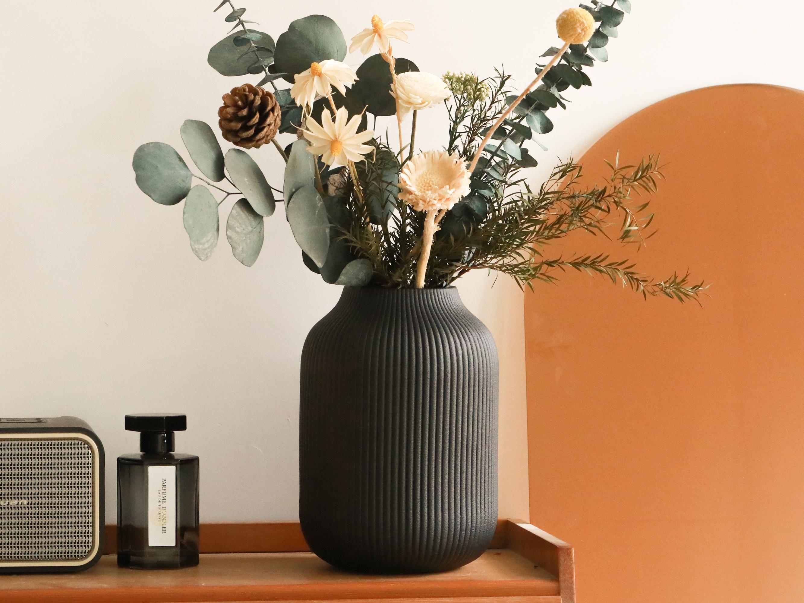 4 Vases Céramique Décoratifs Sziqiqi - Marine, Jaune, Bleu, Noir | Décoration Salon Moderne