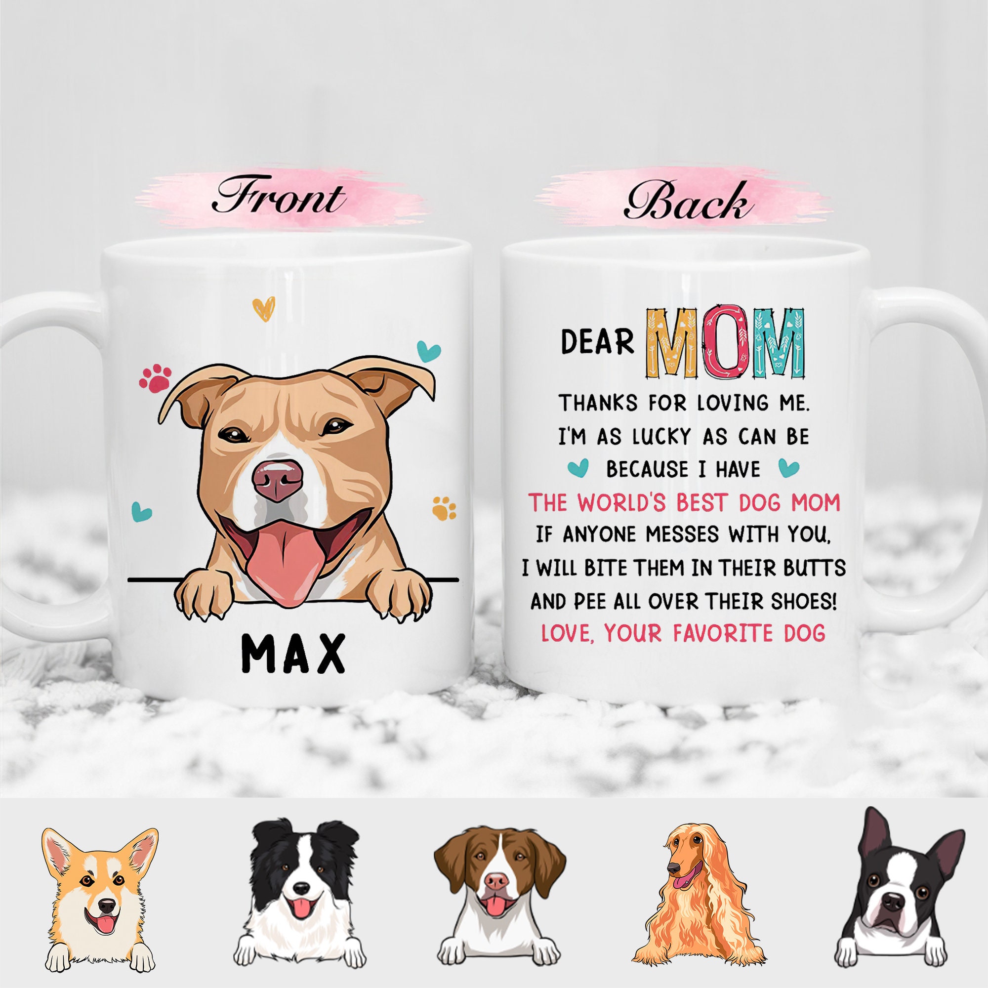 I Have Best Dog Mom Mug Personalized Custom Dog Coffee Mug Etsy
