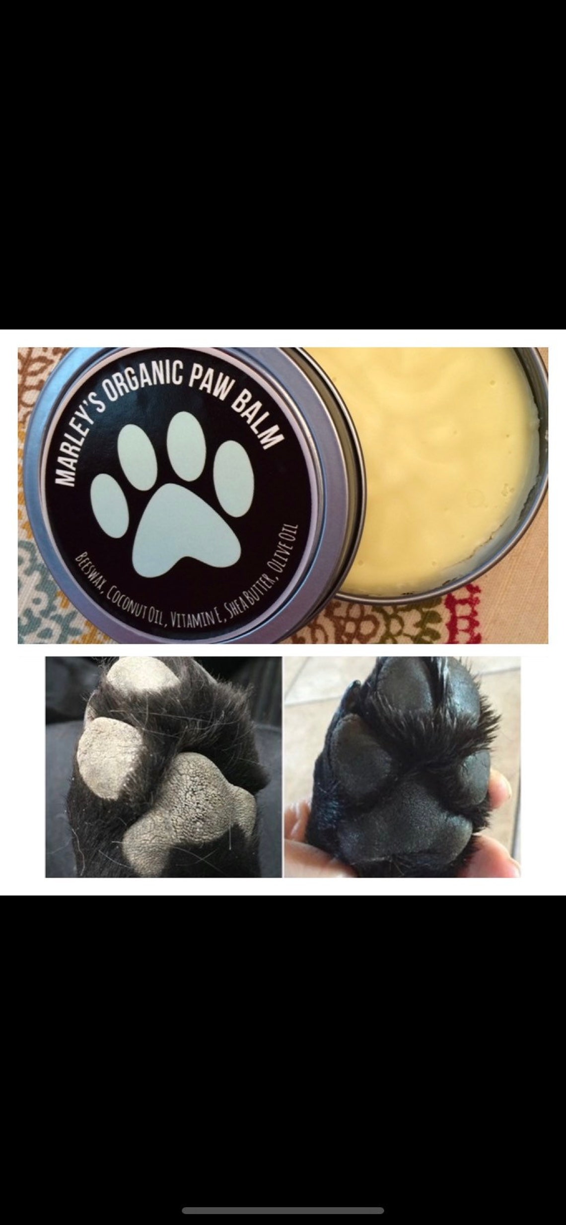 Large Can Organic Dog Paw Balm Etsy