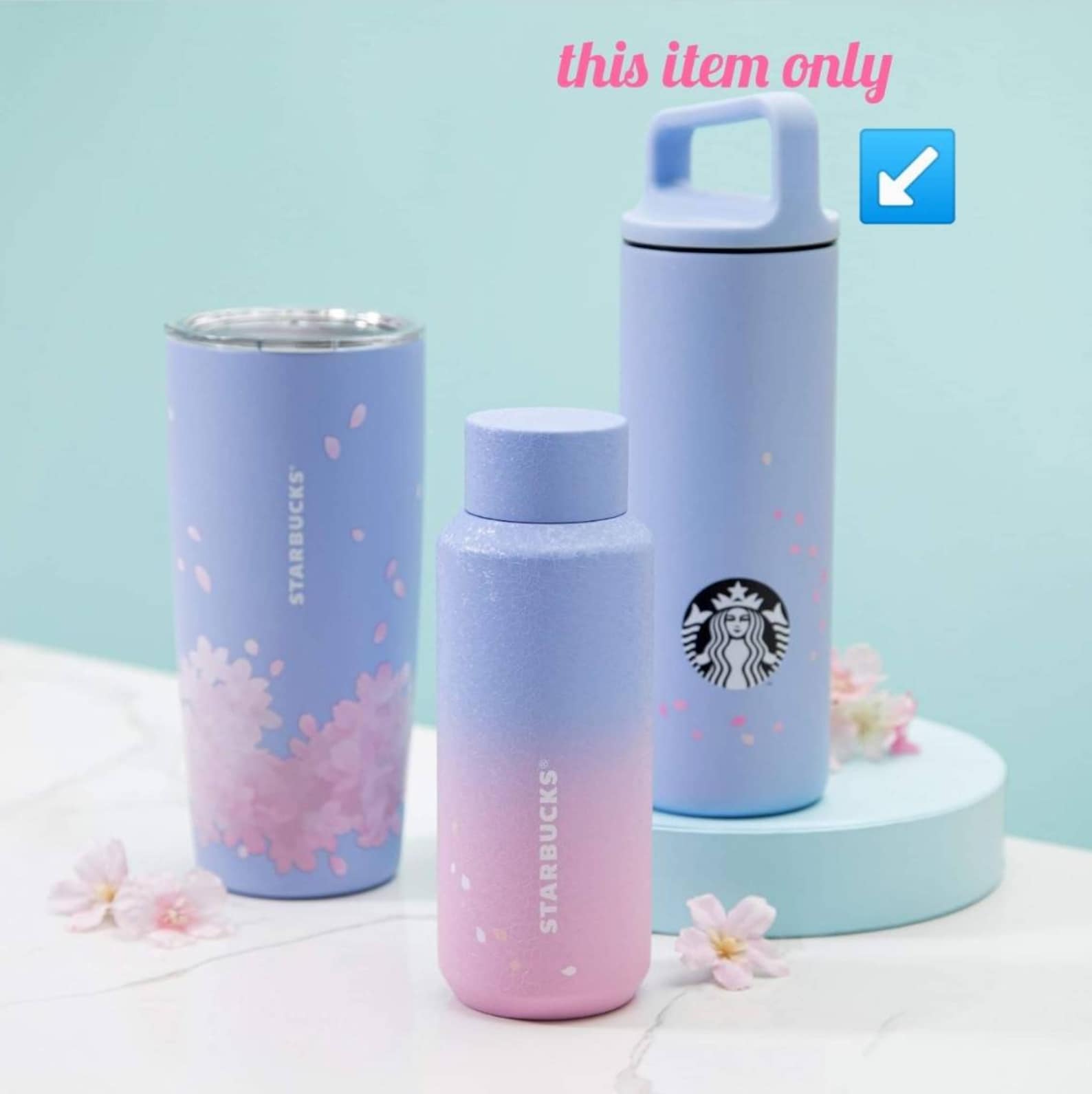 Starbucks Purple Grey Floating Petal Tumbler MiiR x Starbucks Etsy