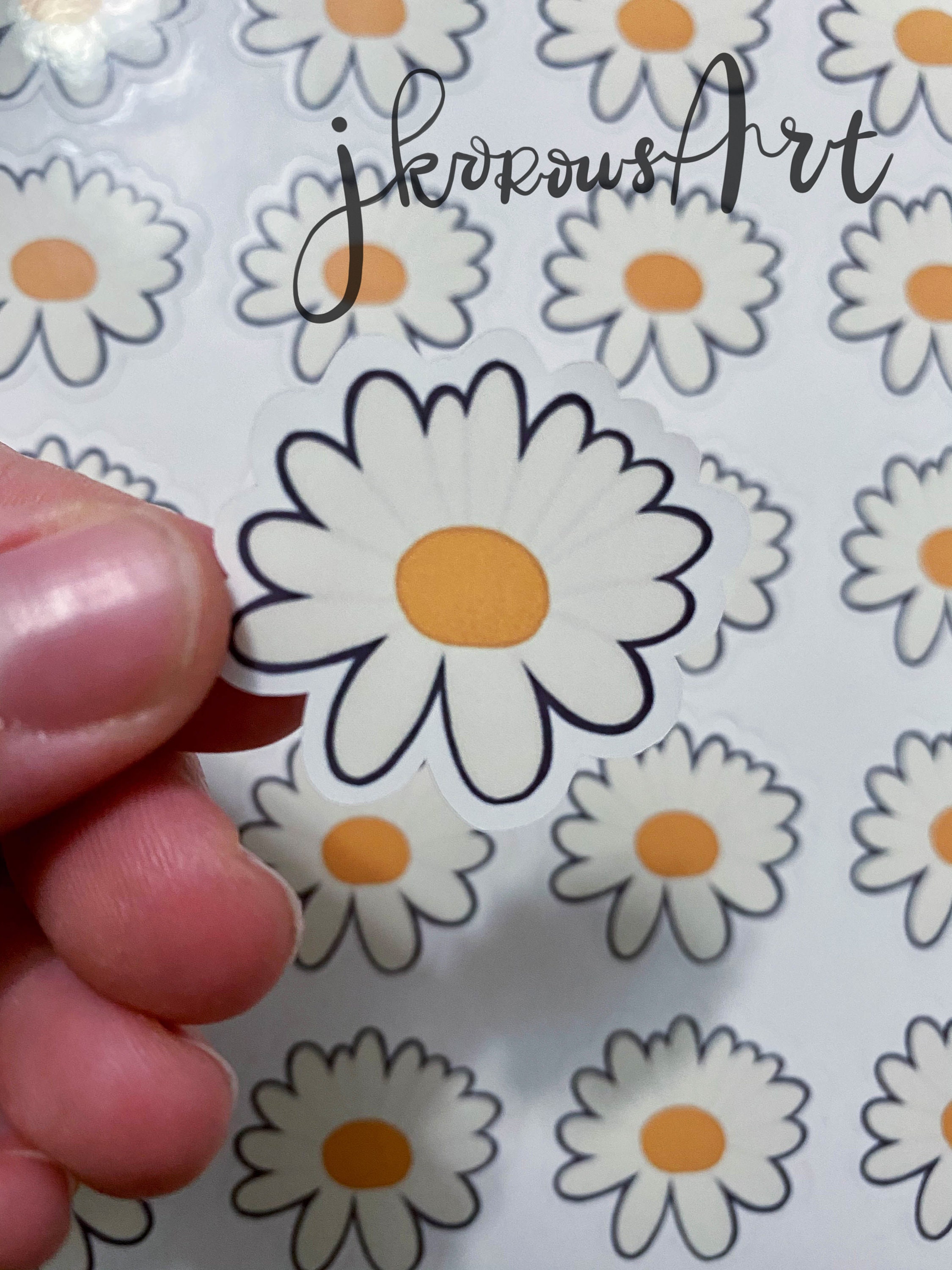 Papercraft Flower Sticker Daisy stickers Envelope seals Sticker sheet Envelope sticker Labels