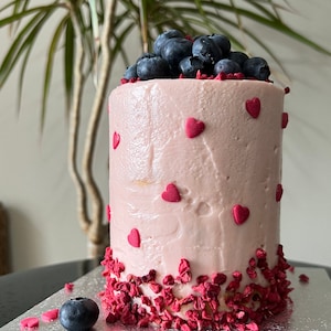 Raspberry and Blueberry Dog Celebration Cake