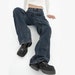 Dark Blue Women high rise jeans, Baggy Jeans Women, straight leg pants womens, Baggy Denim Pants, high waisted wide leg pants, y2k jeans 