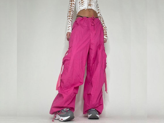 Harajuku Oversized Baggy Cargo Pants Trousers Pink Y2K Loose - Etsy