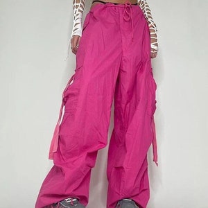 Harajuku Oversized Baggy Cargo Pants Trousers Orange Y2K - Etsy