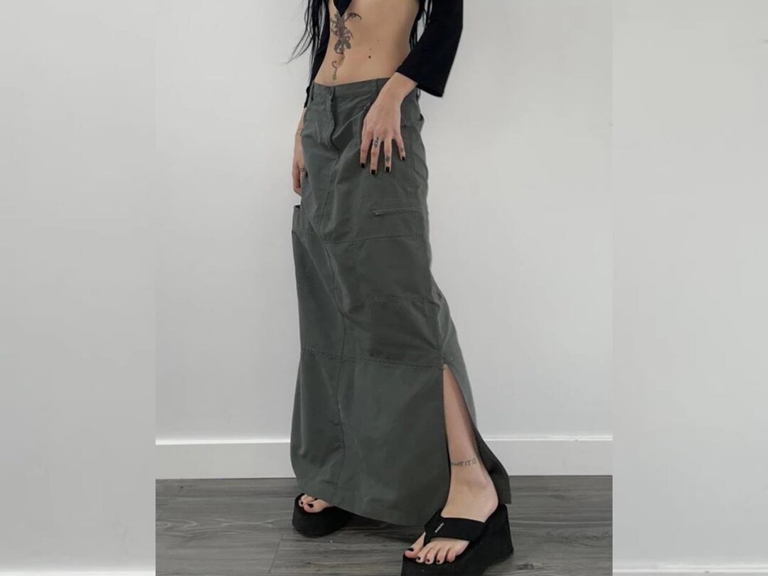Y2k Fairy Grunge gonne lunghe estive da donna a va alta con stampa a righe Vintage gonna a va alta stile bohémien Beachwear  200000345