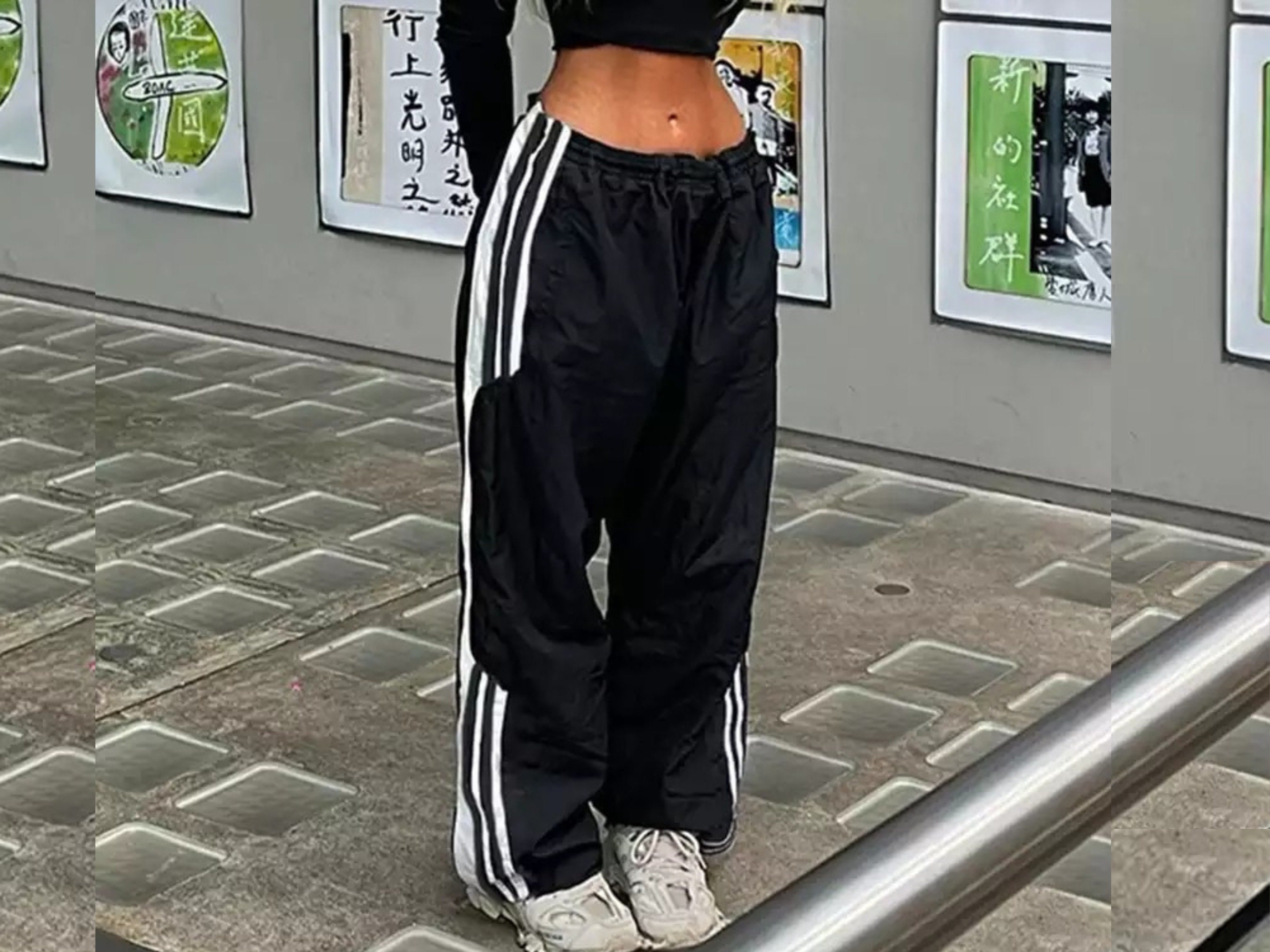 iets frans Black 90s Track Pants  Urban Outfitters UK