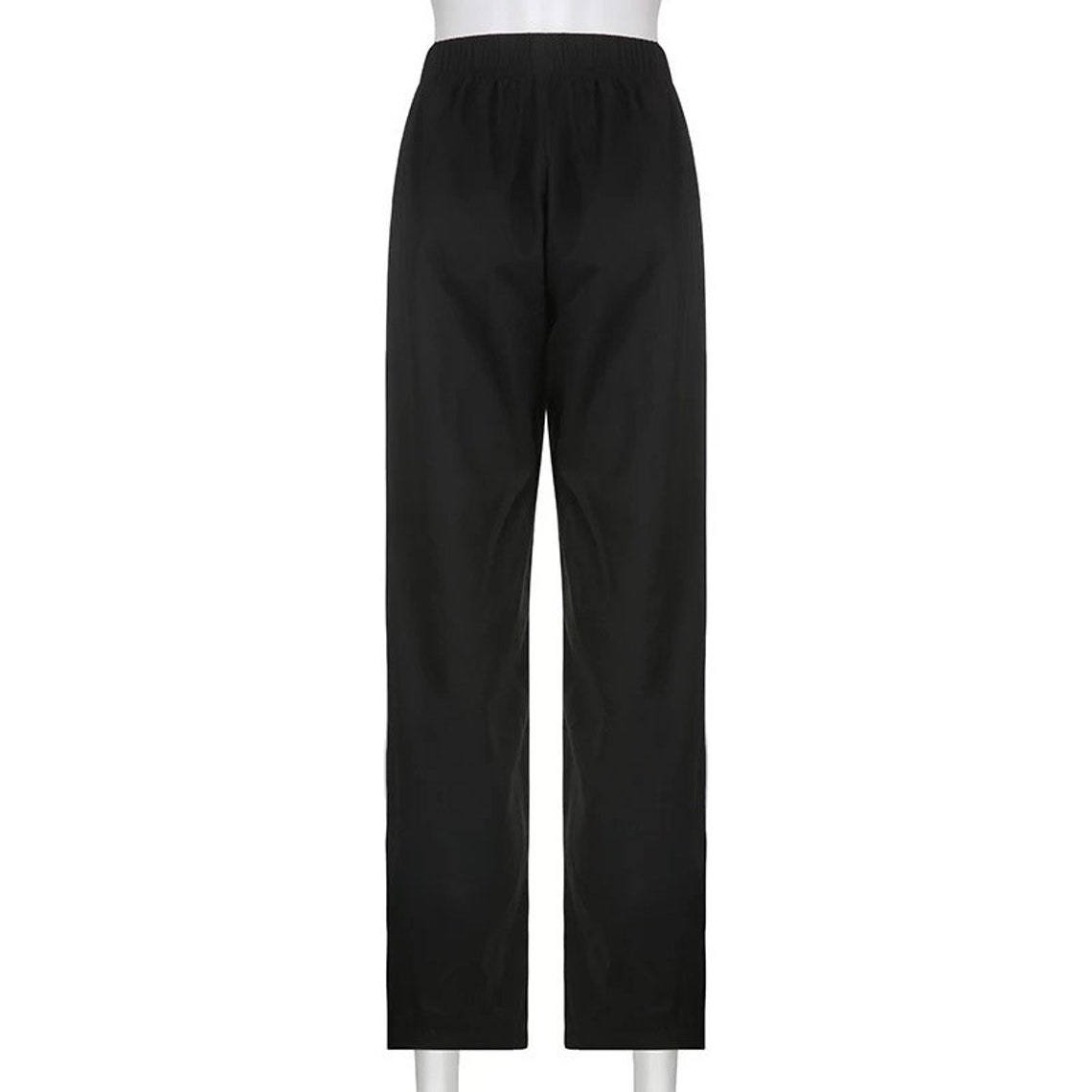 Black Side Striped Pants Baggy Track Pants Swishy Pants 90s - Etsy