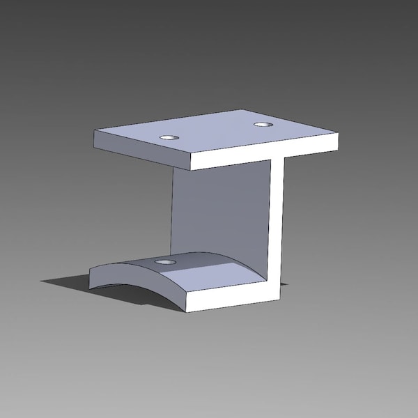 Under Desk Headphone Hanger STL File for 3d Printing