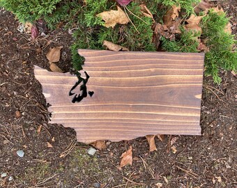 Silueta de estado de madera personalizada