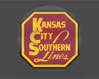 Naklejka/kalkomania wycinana Kansas City Southern „KCS”