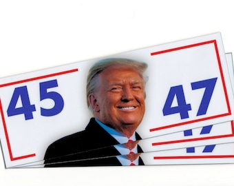 TRUMP 2024 Decal 45 & 47 President - Vinyl 3M™ Bumper Sticker - **Made In USA**
