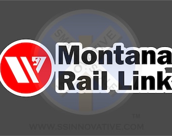 Naklejka/kalkomania wycinana „MRL” z napisem Montana Rail Link