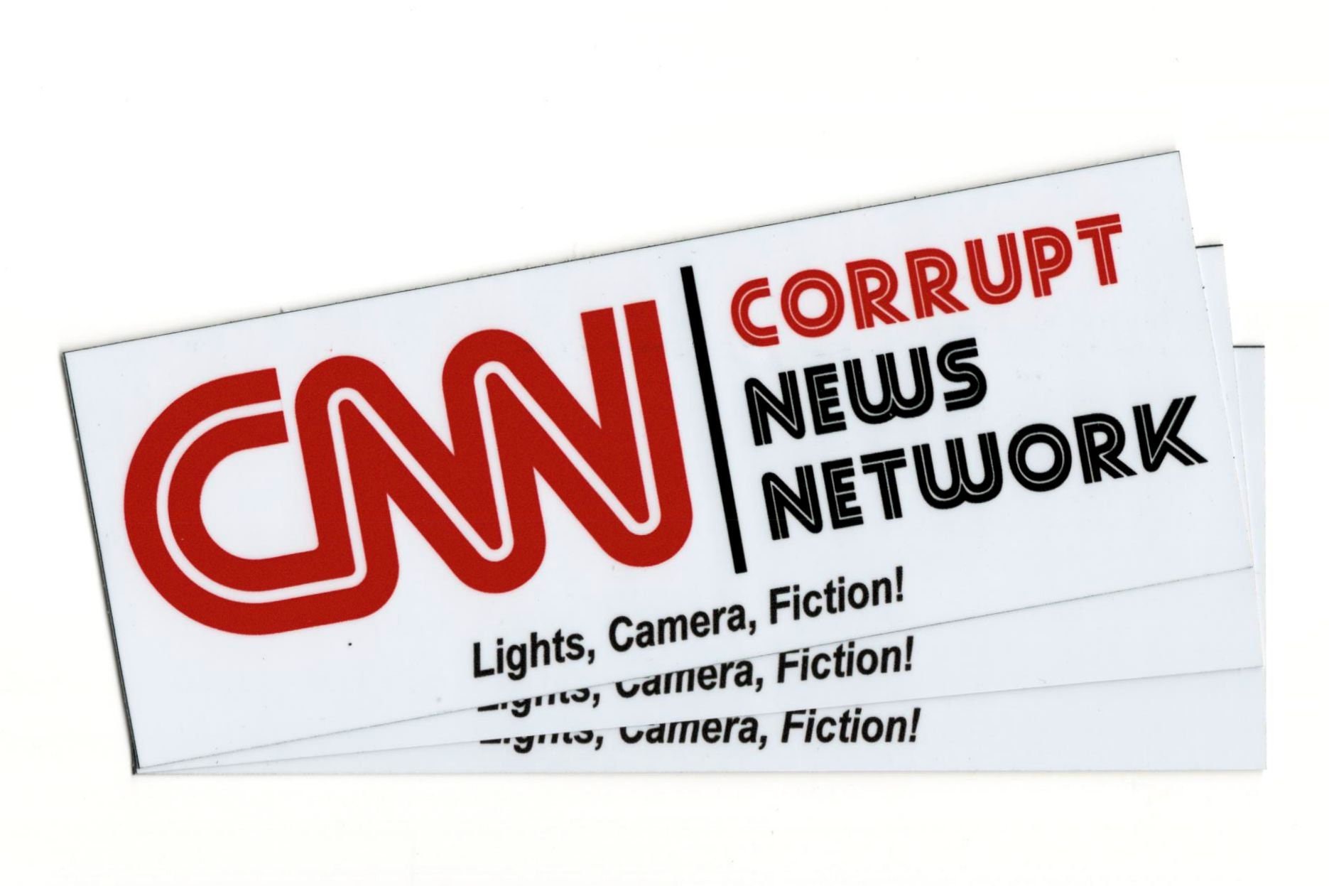 CNN News Corrupt Joke Right Wing Republican Trump - Vinyl 3M™ Bumper ...