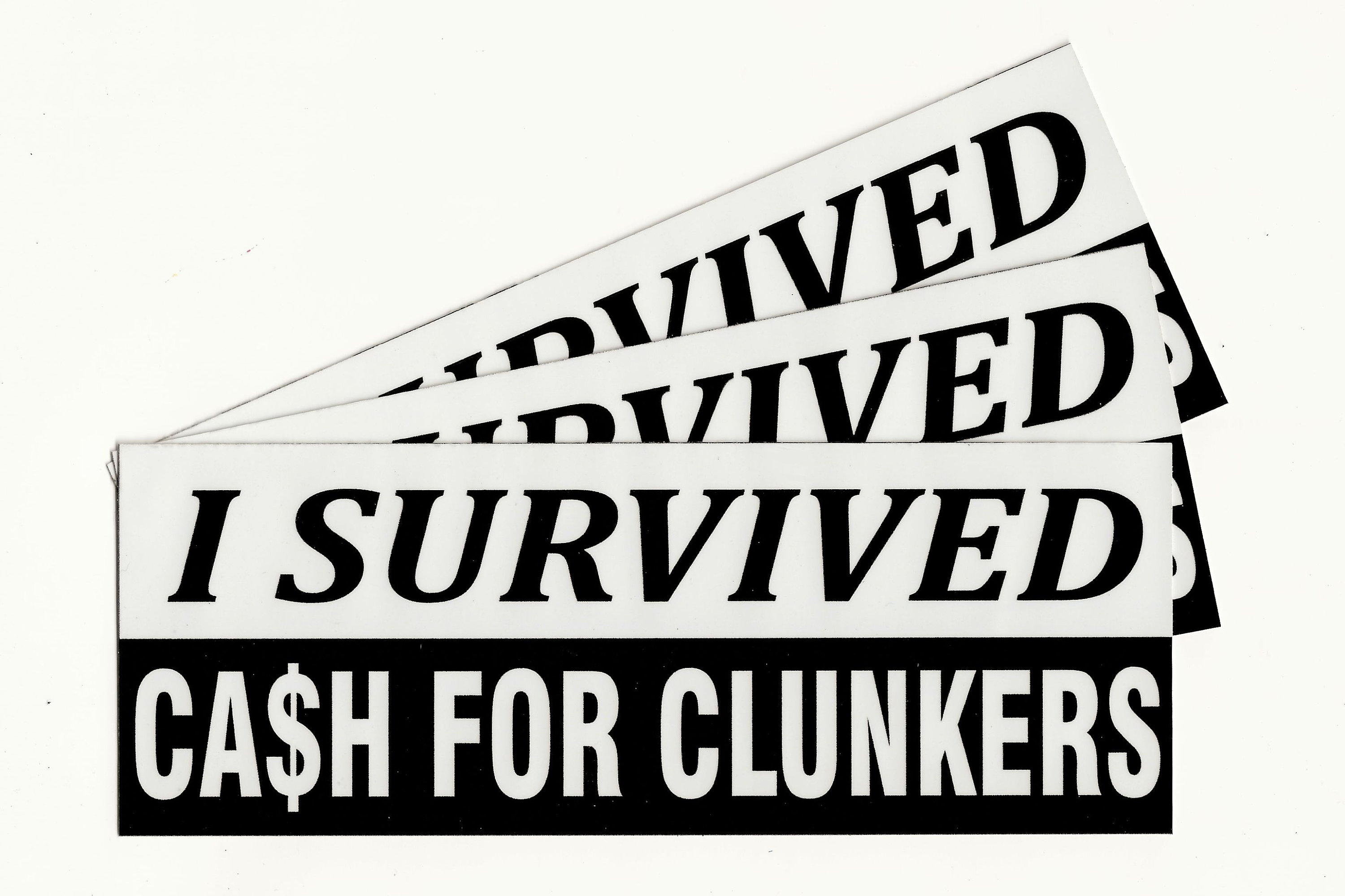 Adesivo Vinile Personalizzato I SURVIVED CASH FOR CLUNKERS - JDM Umorismo - Foto 2