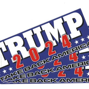 TRUMP 2024 Decal - Vinyl 3M™ Bumper Sticker - **Made In USA**