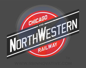 Naklejka/kalkomania wycinana Chicago NorthWestern „CNW”