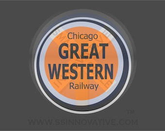 Naklejka/kalkomania Chicago Great Western „CGW” Railroad