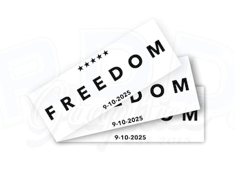 FREEDOM Remembering Charlie Kirk Decal - Vinyl 3M™ Bumper Sticker - **Made In USA**