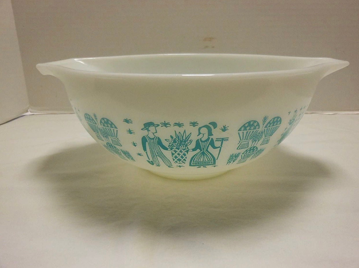 Pyrex Amish Butterprint Turquoise Cinderella Mixing Bowl 2.5 Etsy