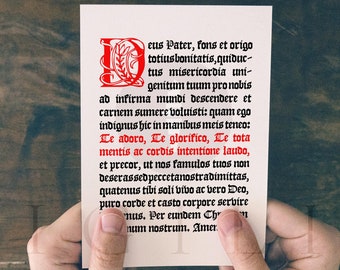 First Communion or Priest Ordination Card - Traditional Catholic Prayer in Latin (DIGITAL DOWNLOAD) (A6)