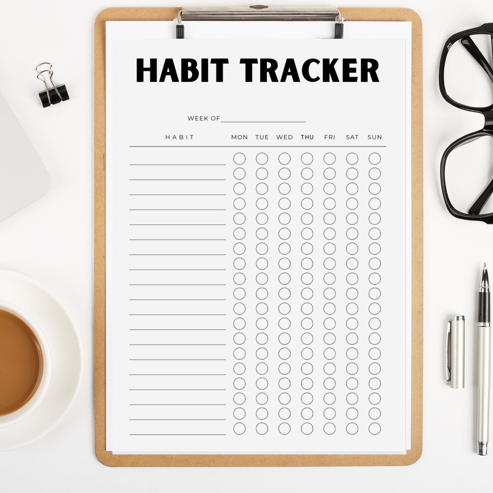 Weekly Habit Tracker Printable Habit Tracker Chart Daily Etsy Vrogue